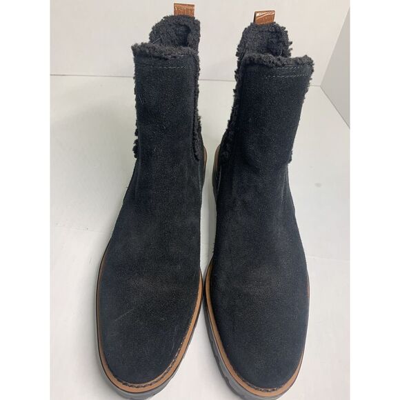 Sam Edelman Jaclyn Black Waterproof Suede Chelsea Boots Size 8.5 - Picture 2 of 11